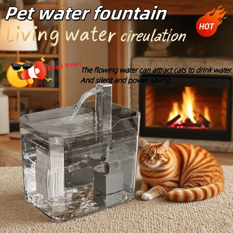 1.5L Cat Fountain Automatic Water Dispenser